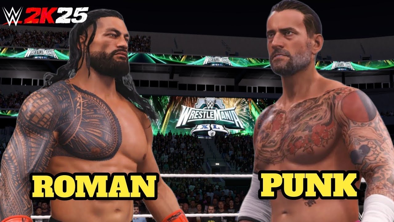 Roman Reigns vs CM Punk – Spear vs GTS! 🔥 WWE 2K25 Dream Match