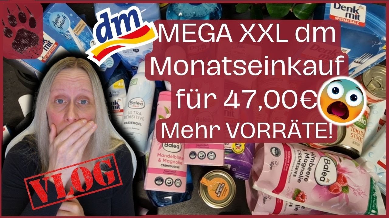SPAREN günstiger XXL dm Drogerie Monatseinkauf 47,00€ 🤩VORRAT #haul #budgetplanung #vlog #minimalist