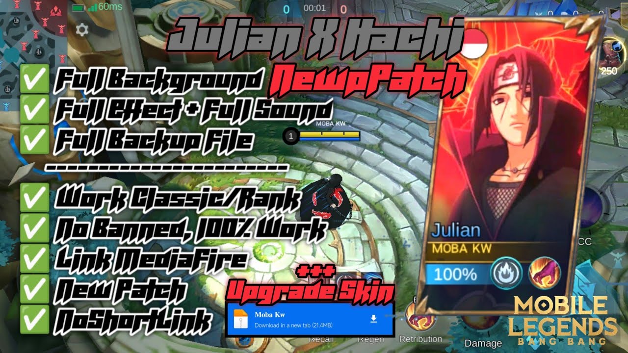 Script Skin Julian X Itachi Uchiha MLBB 2025 | Collab Mobile Legends Terbaru Naruto