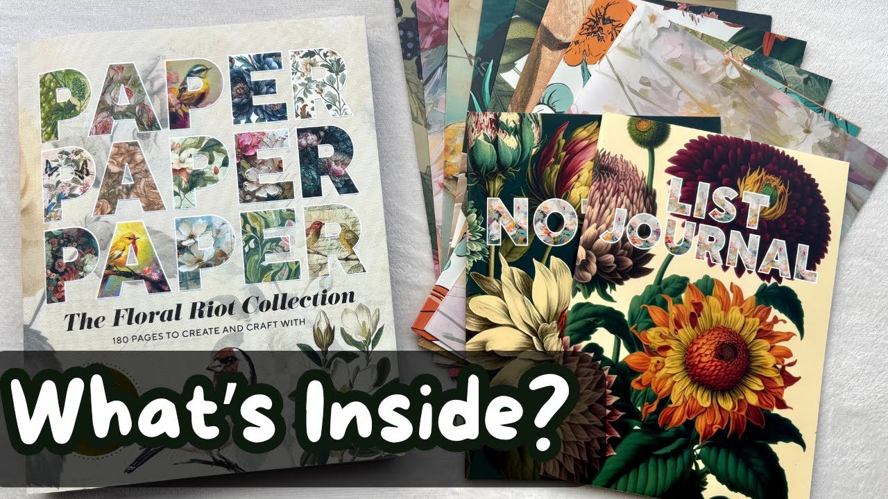 Junk Journal Supplies | PAPER PAPER PAPER The Floral Riot Collection | Flip Through - What's inside?