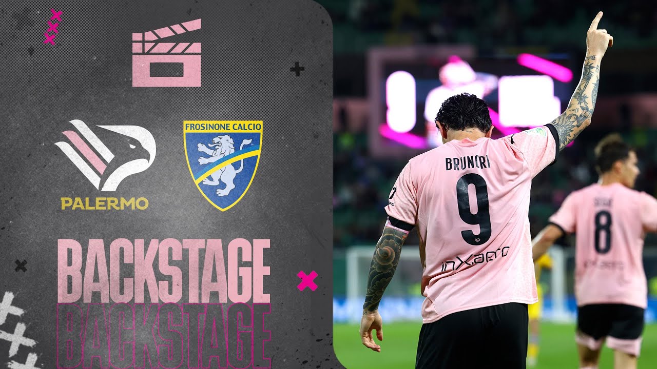 BACKSTAGE PALERMO-FROSINONE 2-0 🎬 La doppietta di capitan Brunori ci porta ai Play Off 🩷🖤