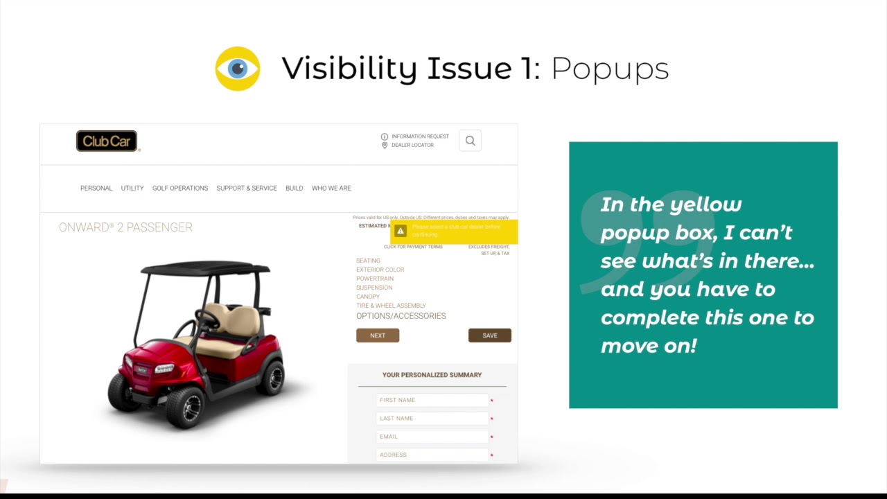 Clubcar.com usability consulting