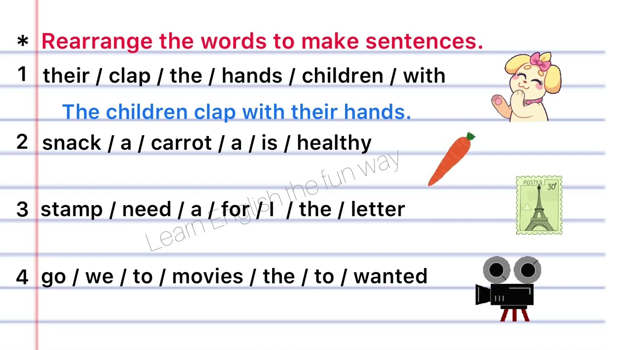 English Grammar | Rearrange the Sentences