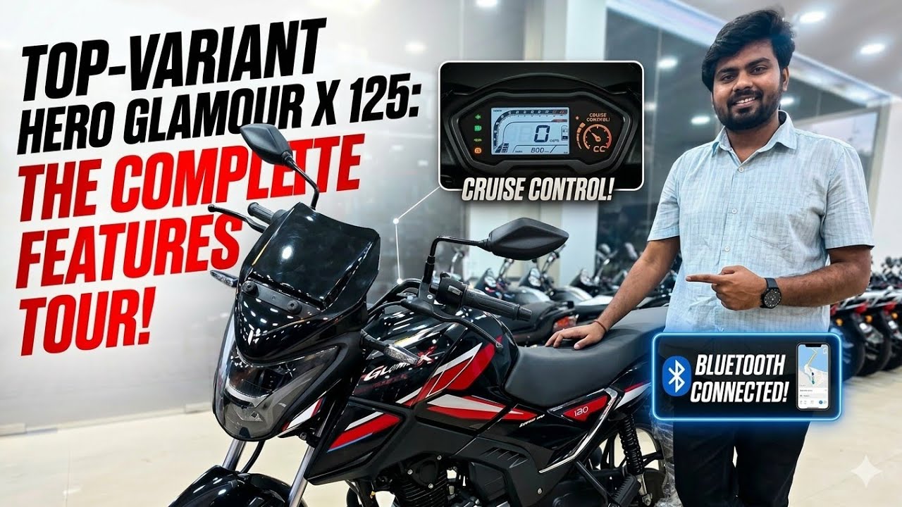 Hero Glamour X 125 2026 🔥Top Variant | Cruise Control, Features, Mileage & On-Road Price Full Review
