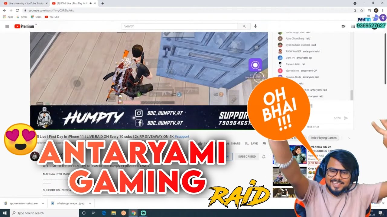 @AntaryamiGaming  Raid On DOC Humpty YT || Antaryami Gaming Funny reaction | Thanks Bhaiya