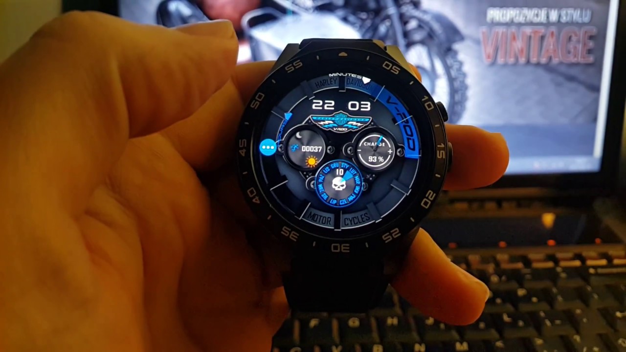 Kingwear KW88 watchface, clockface review Gromotto