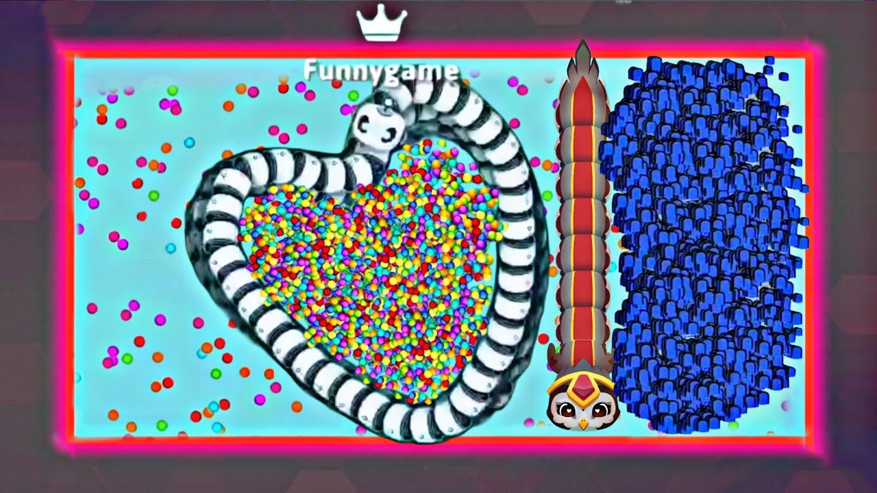 Snake Io 🐍♥️ PY- THON Vs RAINBOW ♥️ Snake 🐍 Top 1 The Map Epic SnakeIo Gameplay