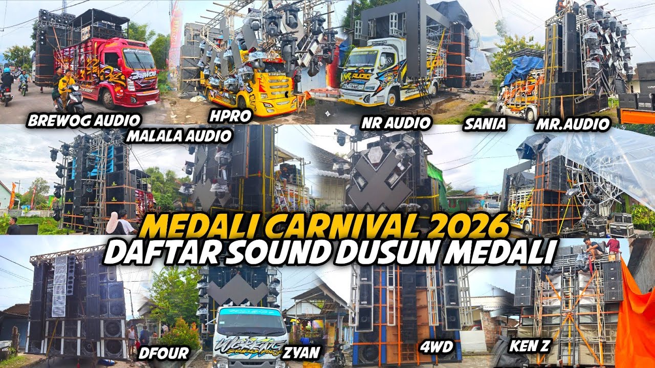 Brewog,Hpro,NR,MR ada Di sini..DAFTAR SOUND di Dusun Medali karnaval Medali Mojokerto