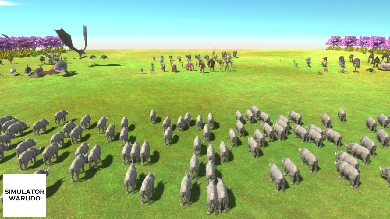 100 MODERN MAMMALS vs ALL Units Army Animal Revolt Battle Simulator
