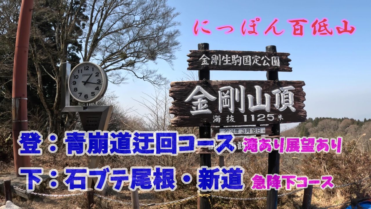 【金剛山】登り：青崩道～迂回コース　下り：石ブテ尾根・新道