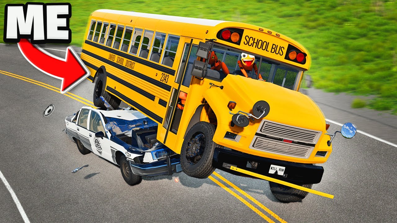 Я стал БЕЗУМНЫМ ВОДИТЕЛЕМ ШКОЛЬНОГО АВТОБУСА в BeamNG Drive