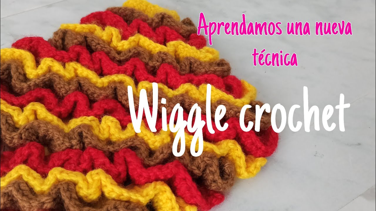 Esto es muy esponjoso y puedes tejerlo con sobrantes 🥰 Wiggle crochet