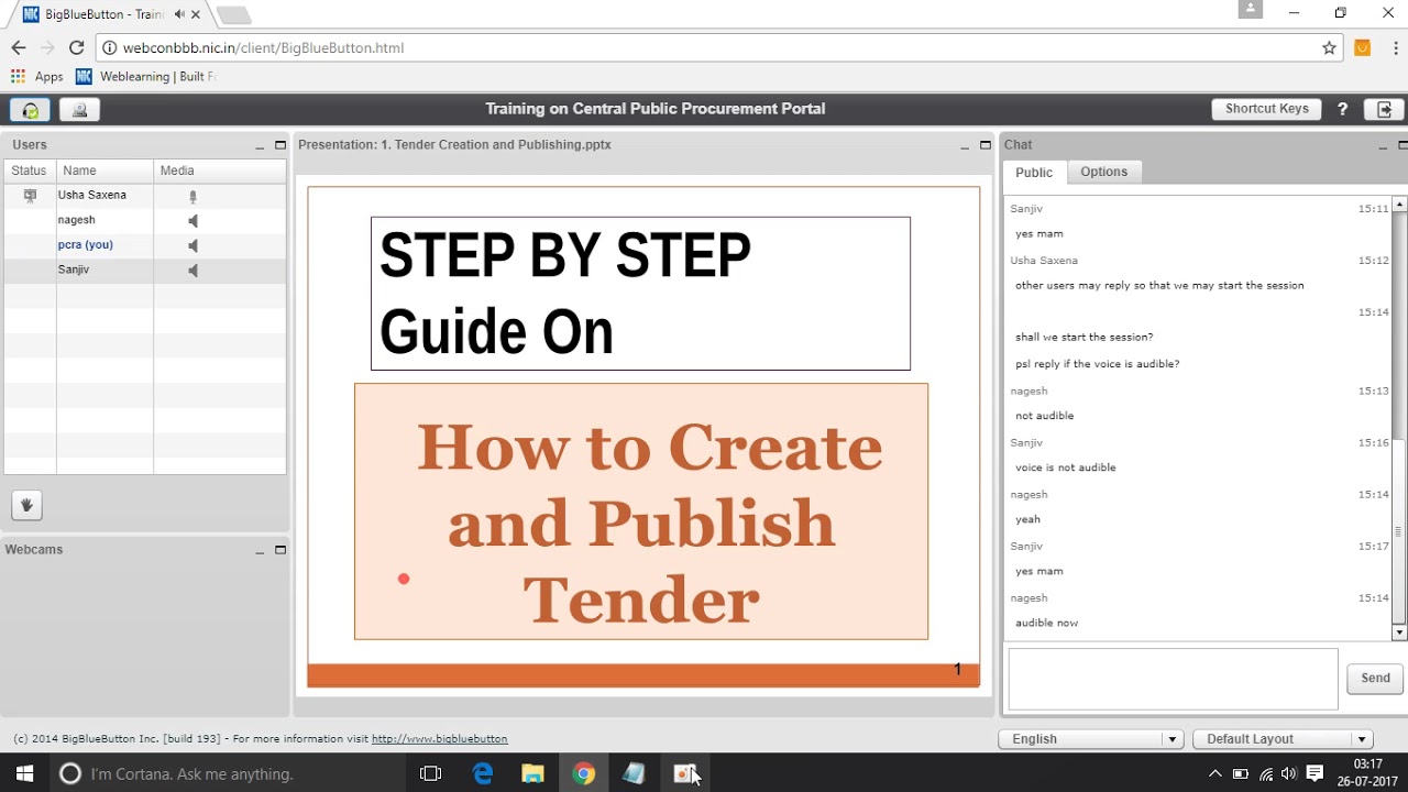 How  to create and publish tender