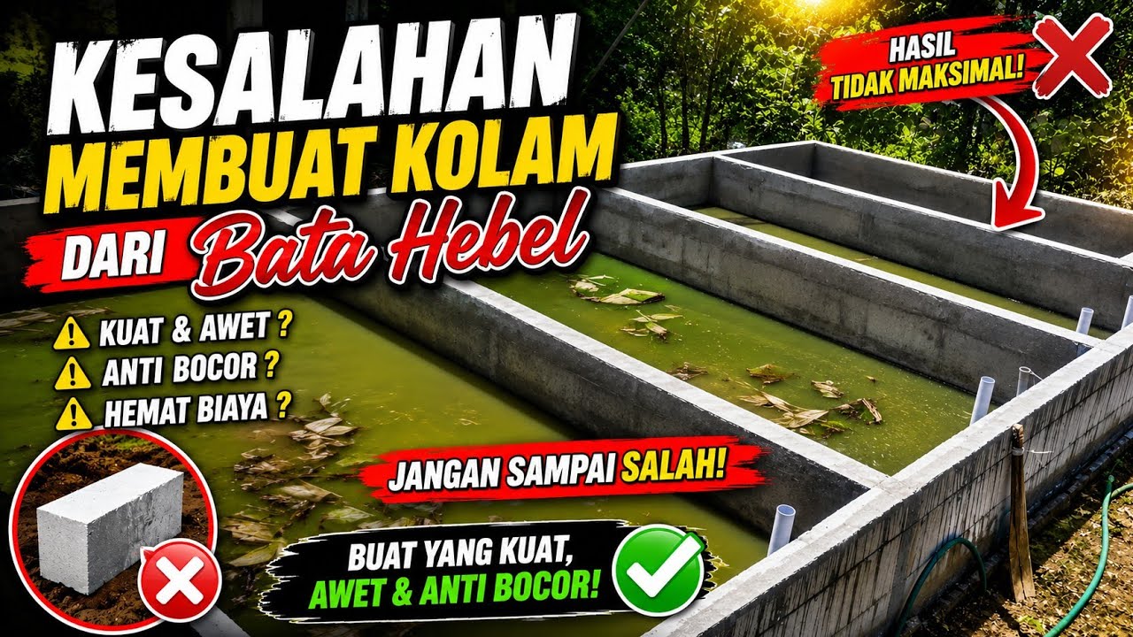 KESALAHAN MEMBUAT KOLAM DARI BATA HEBEL By: @hasby_farm