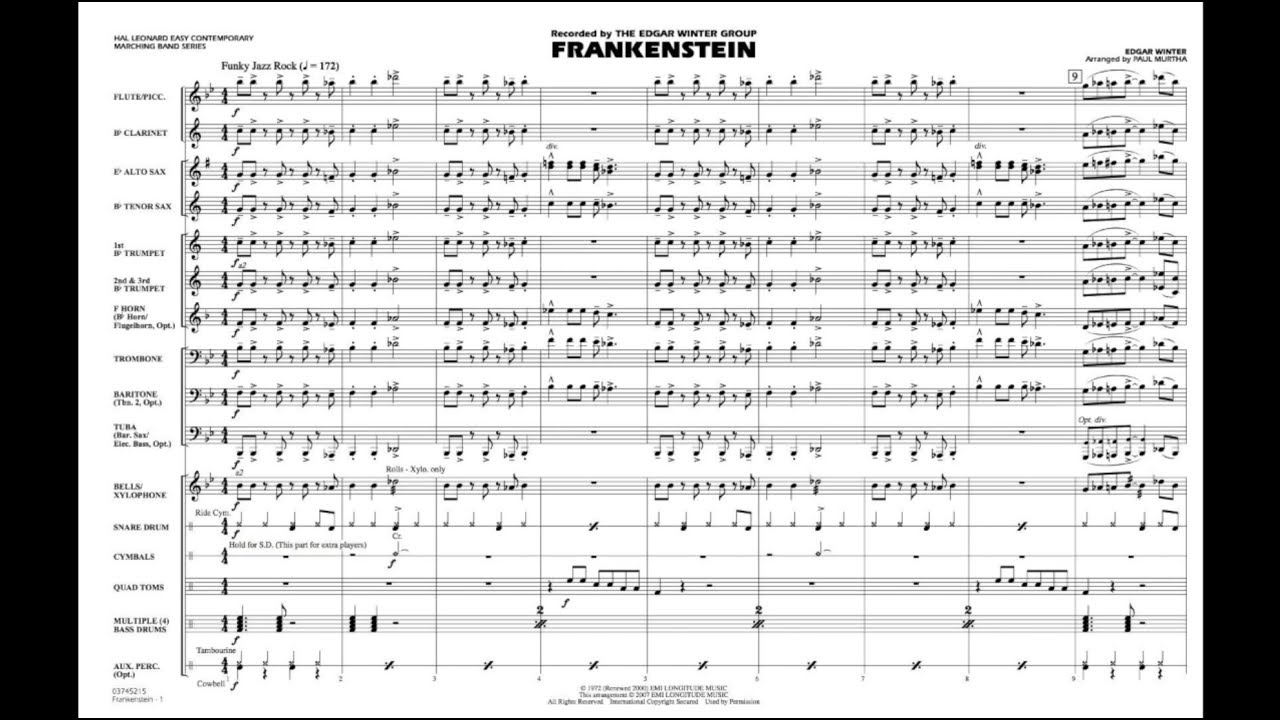 Frankenstein by Edgar Winter/arr. Paul Murtha