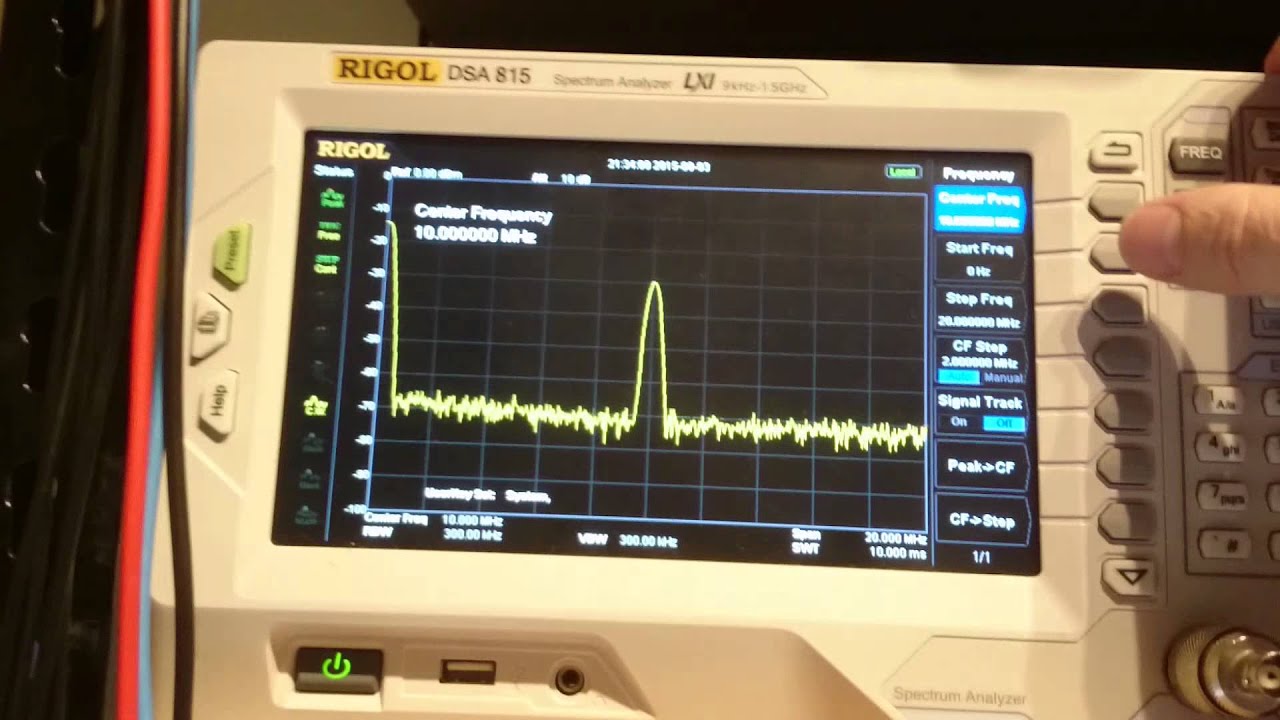 Rigol DSA815-TG Spectrum analyser 10MHz bug