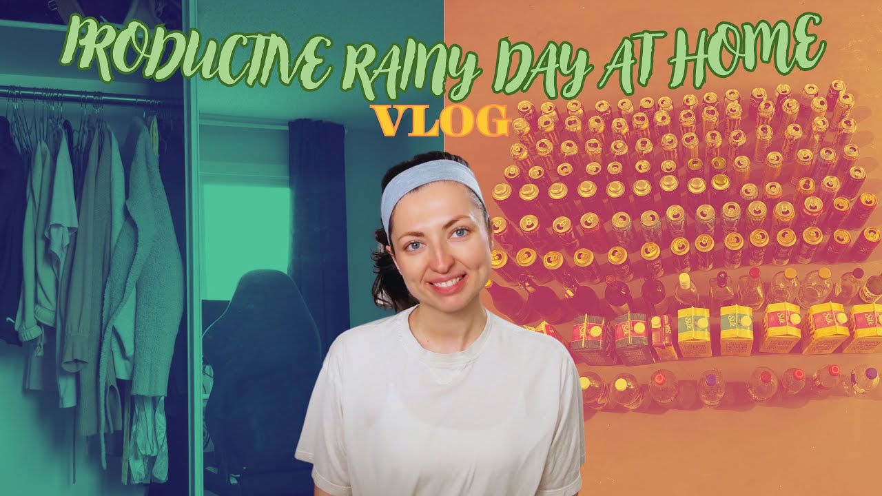 RAINY DAY PRODUCTIVE VLOG | organizing recycle stuff & boxes + doing laundry