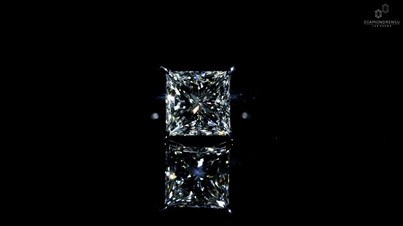 2.0 CT Princess Cut I/VS Diamond Engagement Ring, Lab-Created Diamond Solitaire Wedding Ring