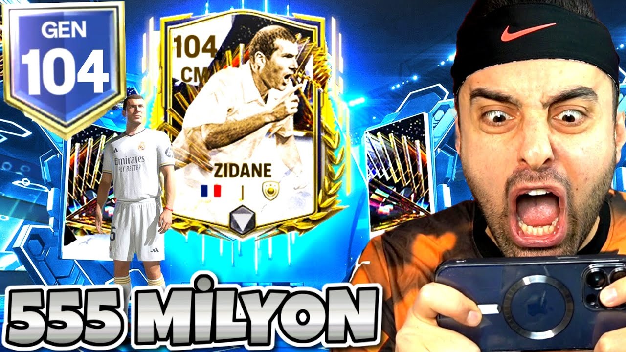 104 GEN ? 104 EFSANE ZİDANE GELDİ 😱 555 MİLYON ! EN İYİSİ ! EA FC MOBİLE 24 PAKET AÇILIMI !