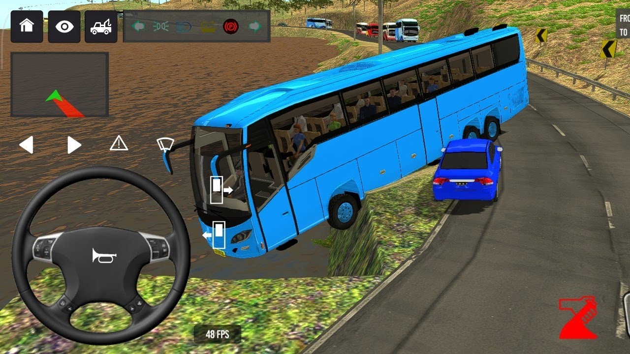 😭 Dangerous Hill Road Fail | 😱 Bus Stuck on Steep Edge | 🔥 Bus Simulator India #simulator #gameplay