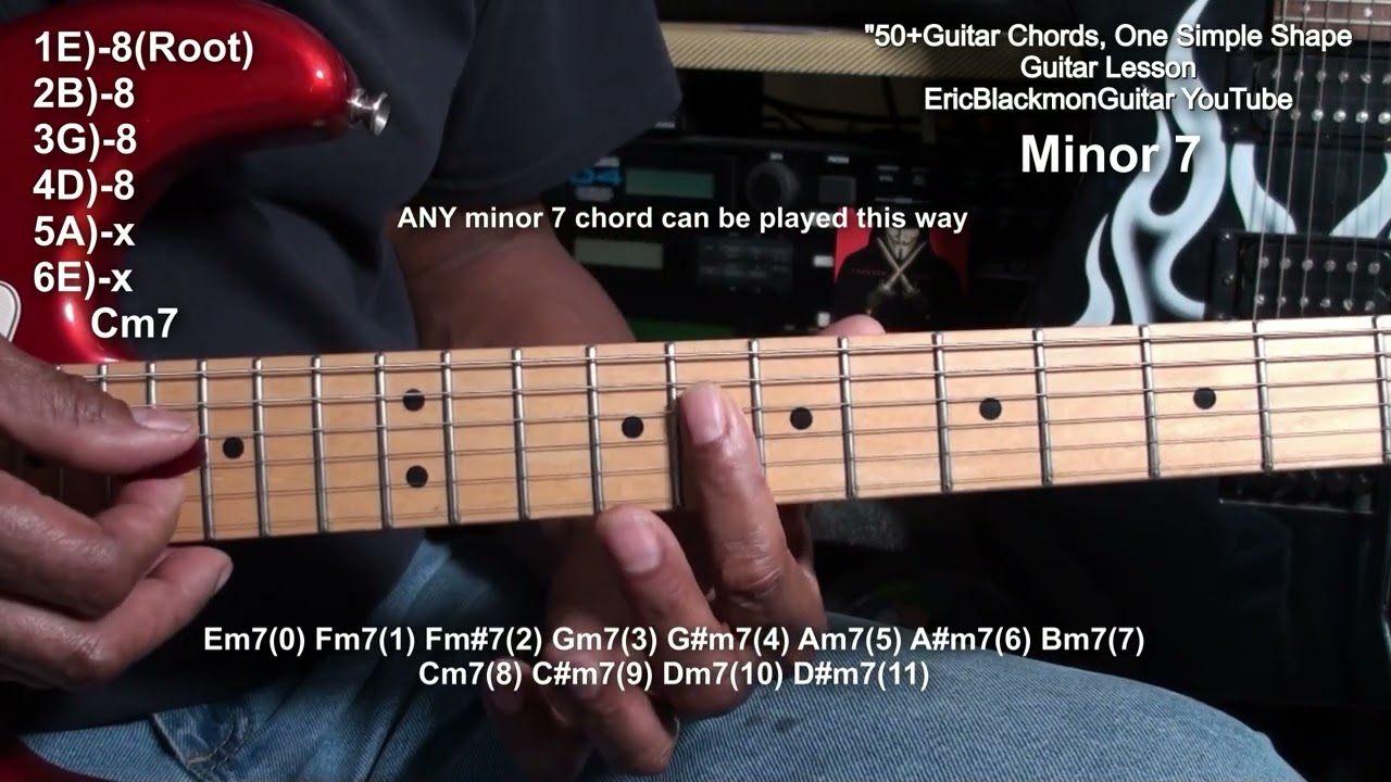 How To Play 50+ GUITAR CHORDS With ONE Easy Shape @EricBlackmonGuitar