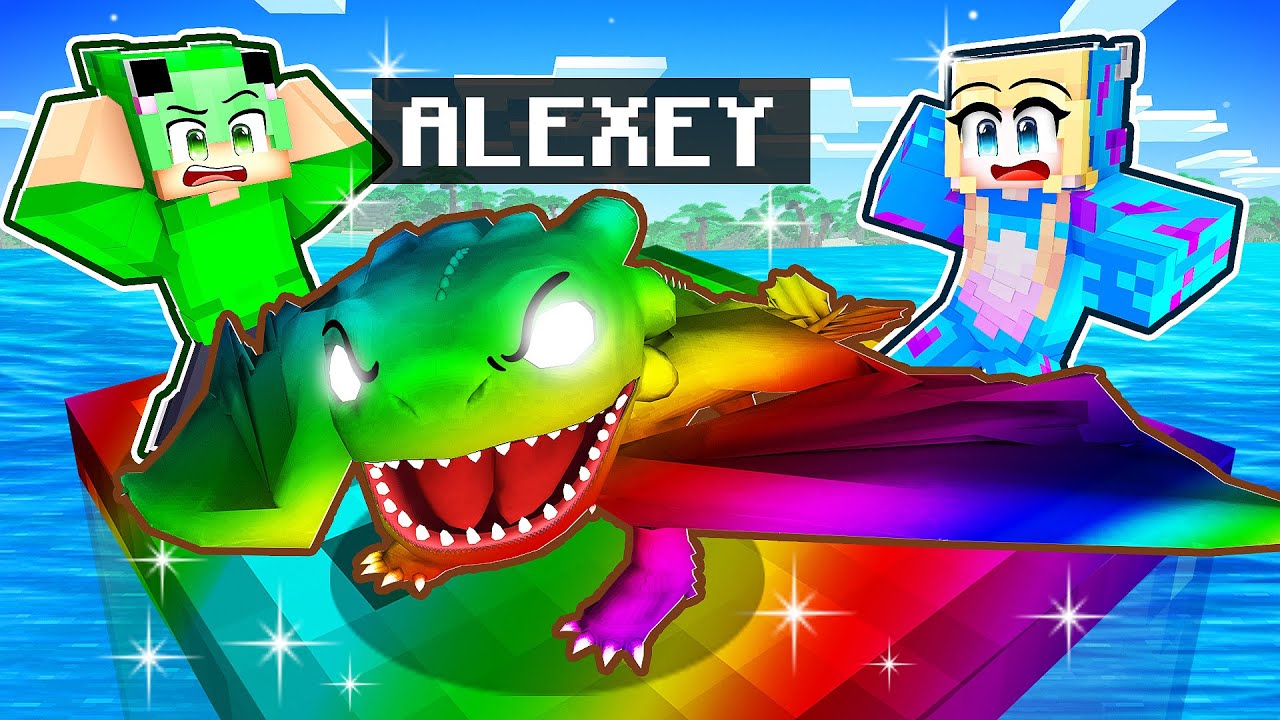 Fingi ser um BEBÊ DRAGÃO OP em uma JANGADA no Minecraft!