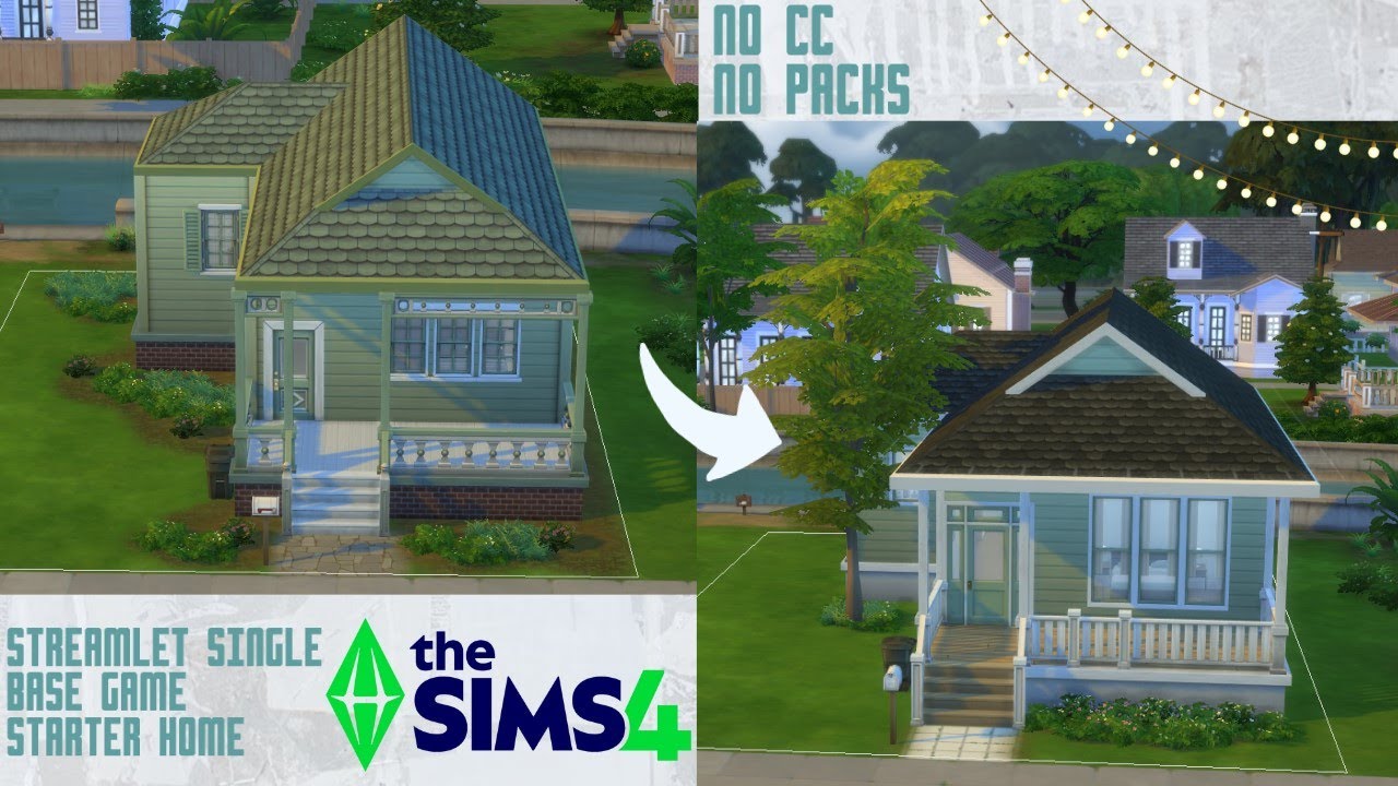 The SIMS 4 starter home RENOVATION 🏗️ | Single Streamlet | Base Game Renovation | SpeedBuild