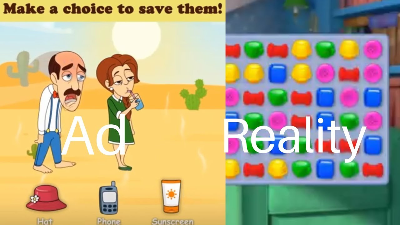 Mobile games ads vs reality