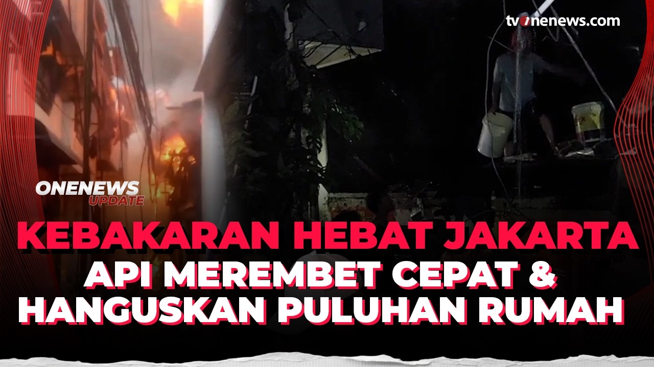 Kebakaran Hebat di Permukiman Padat, 5 Rumah &  Puluhan Kamar Kontrakan Hangus | OneNews Update