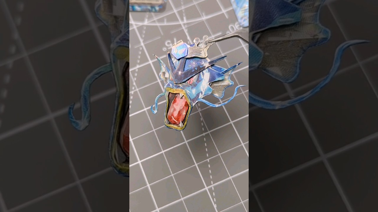 I made a Gyarados EX 3D Pokémon Card 