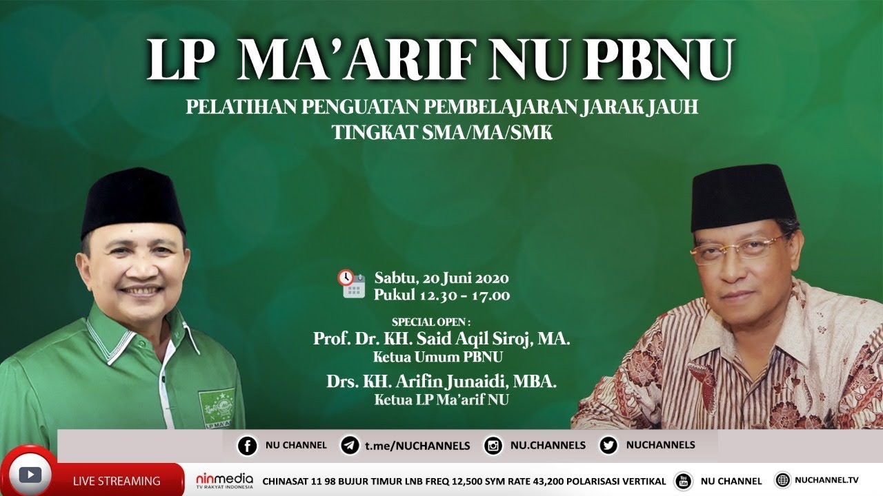 🔴(LIVE) PELATIHAN PENGUATAN PEMBELAJARAN LP MA'ARIF NU NUSANTARA BERSAMA KH. SAID AQIL SIROJ
