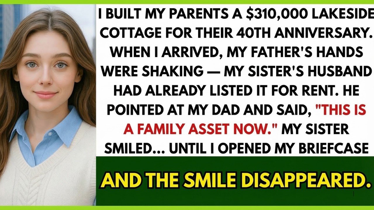 I Built My Parents A $310,000 Lakeside Cottage For Their 40th Anniversary — When I Arrived, My Si...