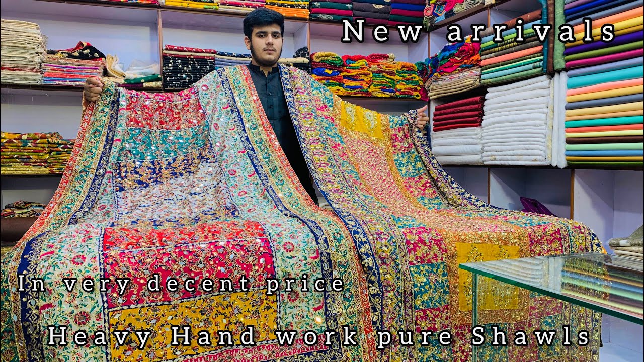 Pure Heavy Indian banarsi shawls , new designs, Hand Work , outstanding finishing , 2023 collection
