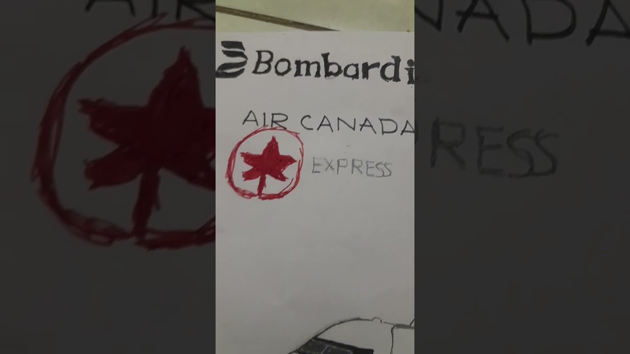 Realistic bombardier crj 900 air Canada express drawing