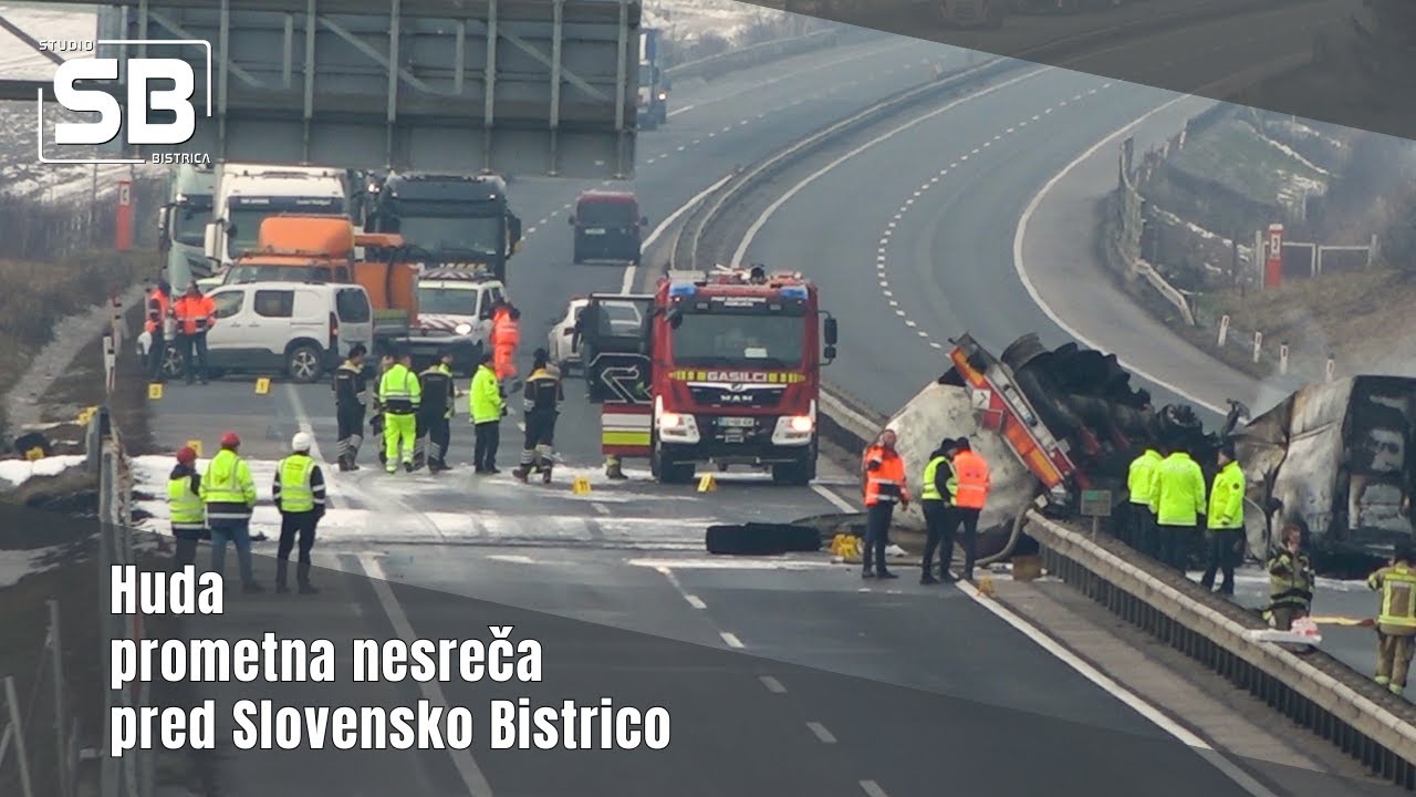 Huda prometna nesreča na AC pred Slovensko Bistrico