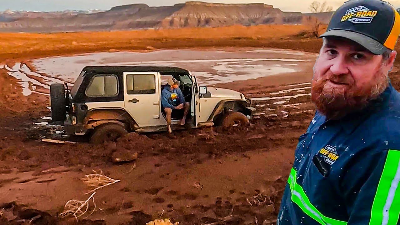 Parental Warning...Teenagers Bury Jeep Deep In Mud!