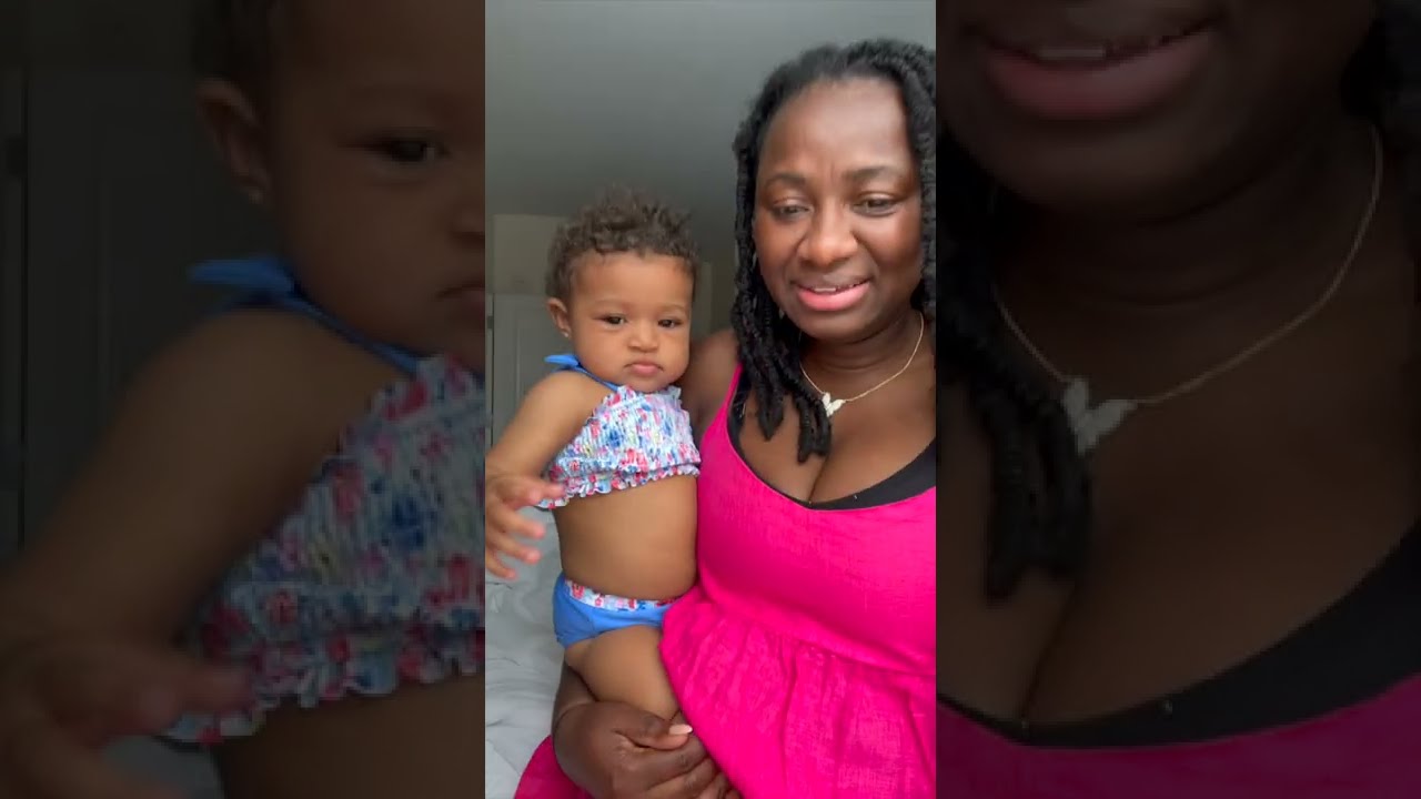 His reaction to seeing his baby in a 2- piece swim suit 😬