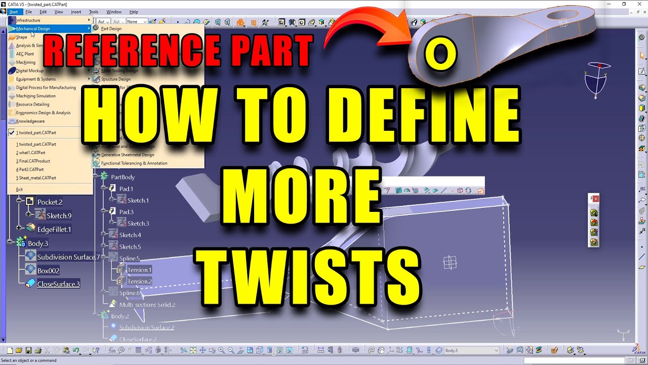 How to define more Twists in CATIA V5