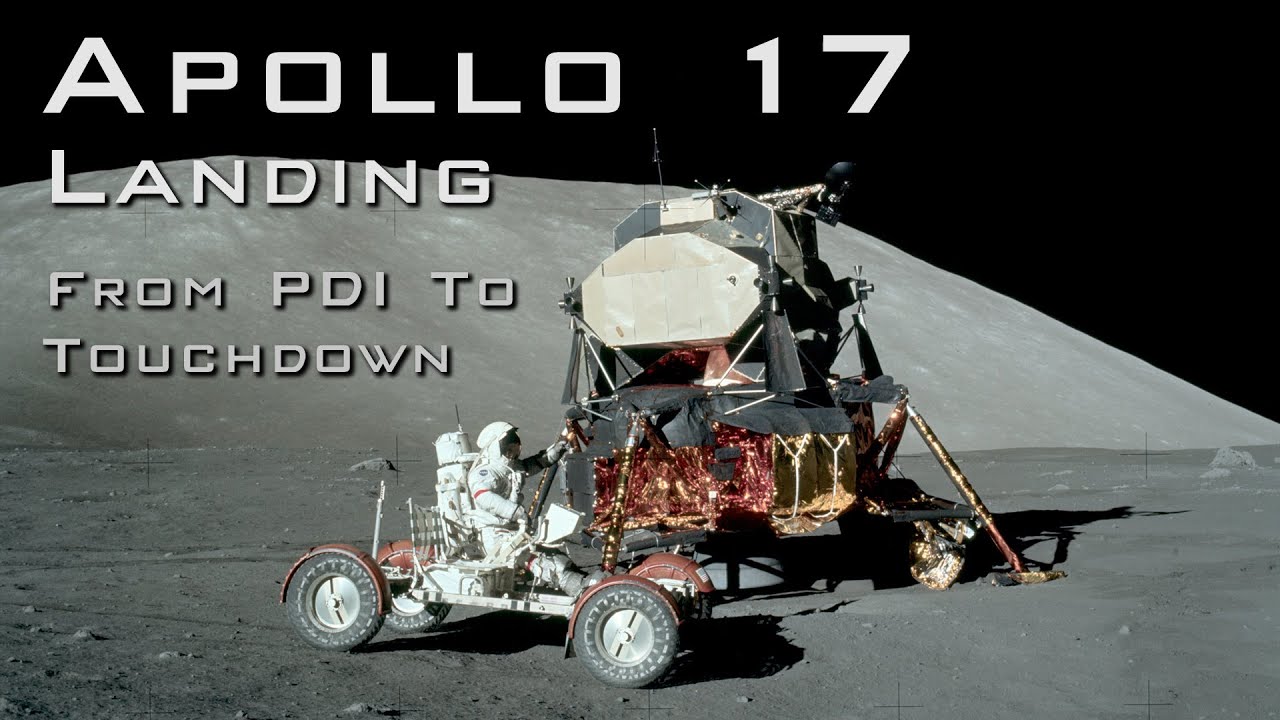 Apollo 17 landing from PDI to Touchdown