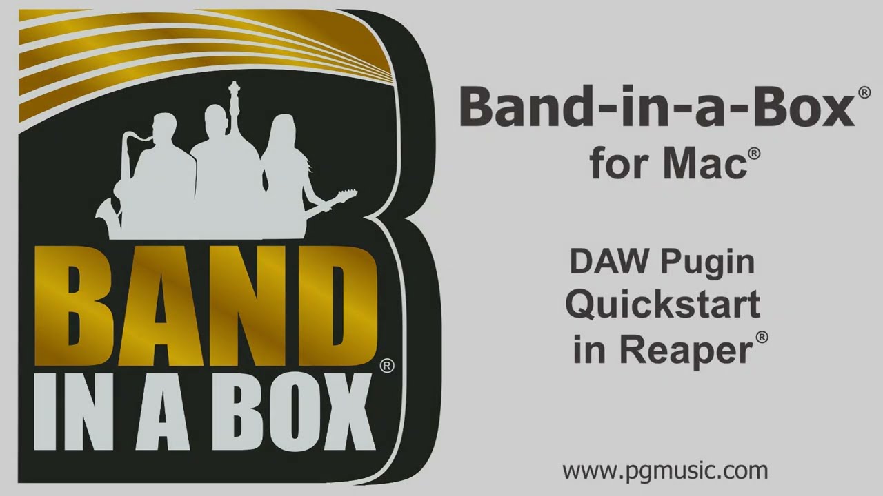 Band-in-a-Box&reg; for Mac: DAW Plugin Quickstart in Reaper&reg;