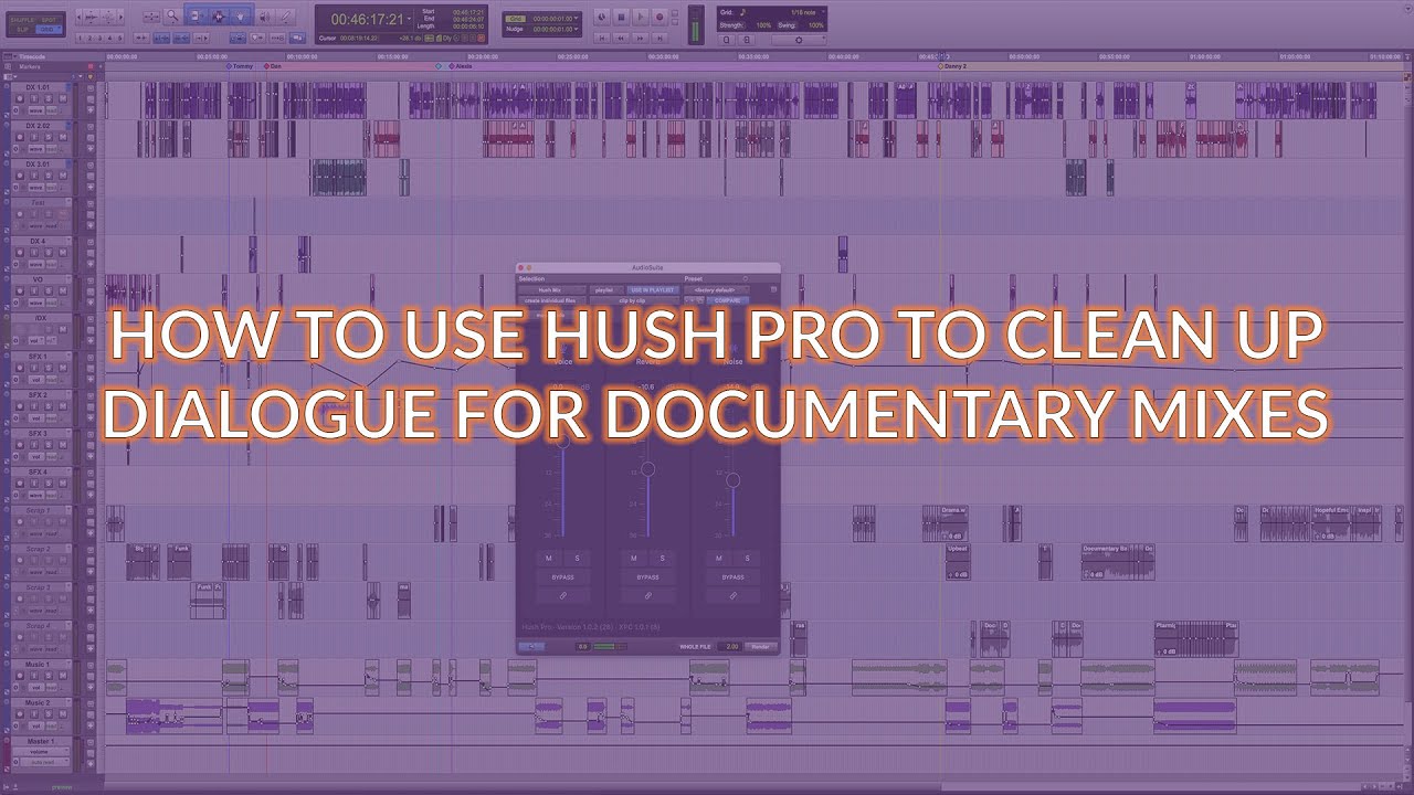 Как использовать Hush Pro для очистки диалогов в документальных миксах