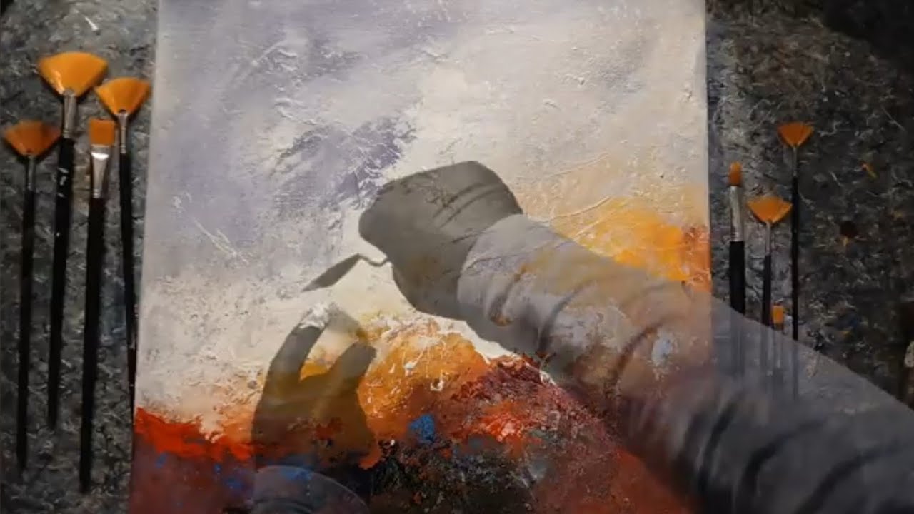 PURE ABSTRACT ENERGY | Impasto Painting with Palette Knife