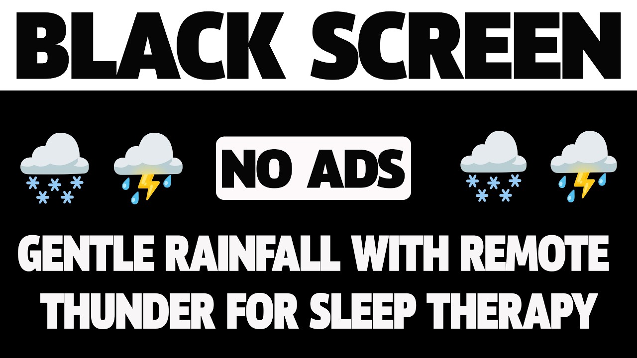 Black Screen | Heavy Rain and Distant Thunder for Deep, Uninterrupted Sleep