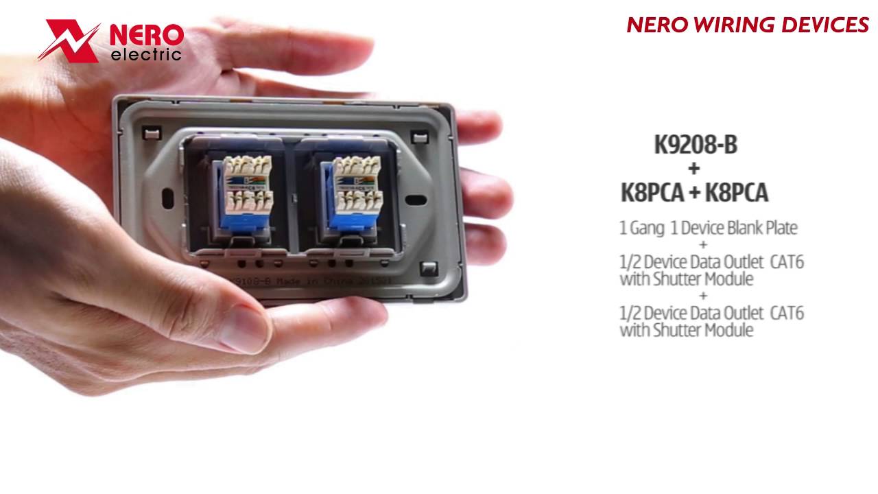 NERO WIRING DEVICES CRYSTAL K9208-B + K8PCA + K8PCA