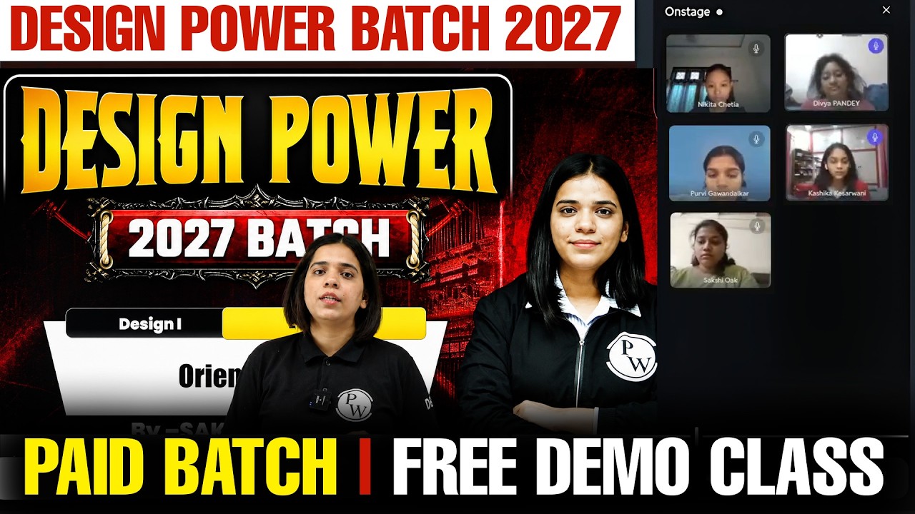 Design Power Batch 2027 | Design | Paid Batch | Free Demo Class