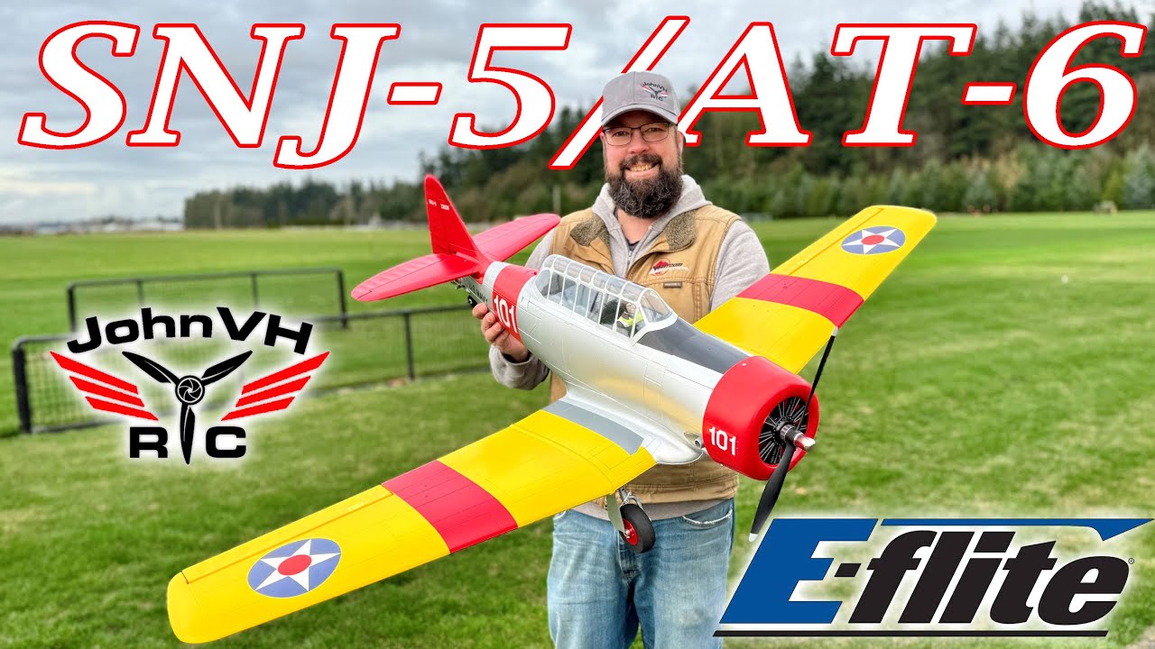 ПЕРВЫЙ ПОЛЕТ! НОВИНКА! Обзор E-Flite SNJ-5 T-6 Texan 1.5m @horizonhobby @SpektrumRCvideos