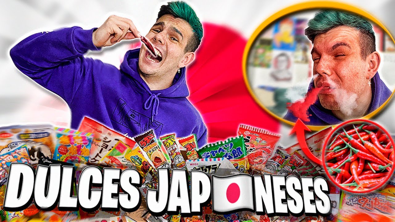 PROBANDO el CHILLI SECO M&aacute;s PICANTE DEL MUNDO!! 🔥🥵 *Comiendo Dulces Japoneses*🎌 [CASI POTO]