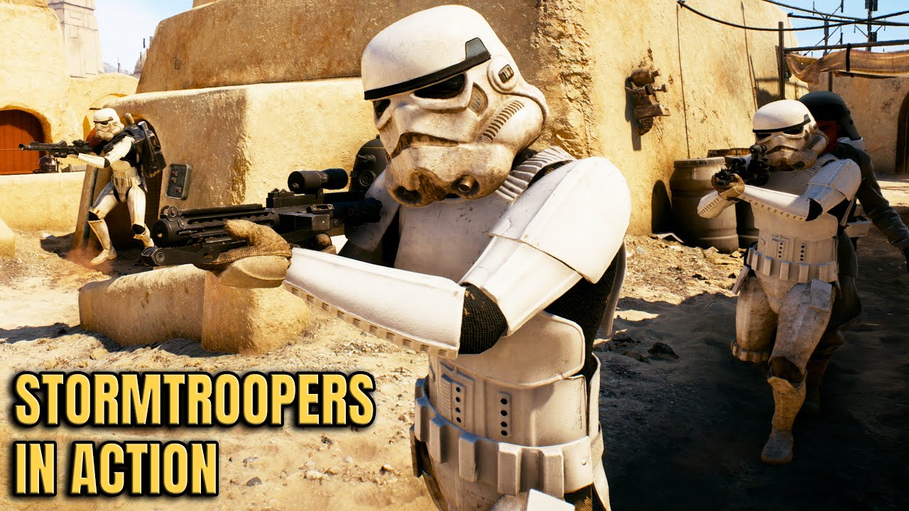 MOS EISLEY ASSAULT: Galactic Empire vs Rebel Alliance - Battlefront 2 Cinematic (4K No HUD)