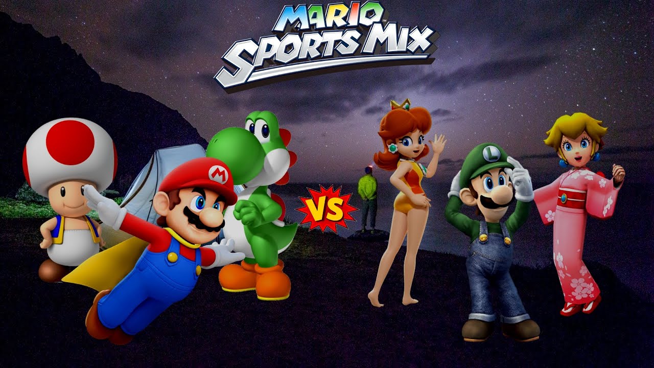 Mario Sports Mix - Hockey (3 players, Expert CPU) Exhibition Match Ep. 574