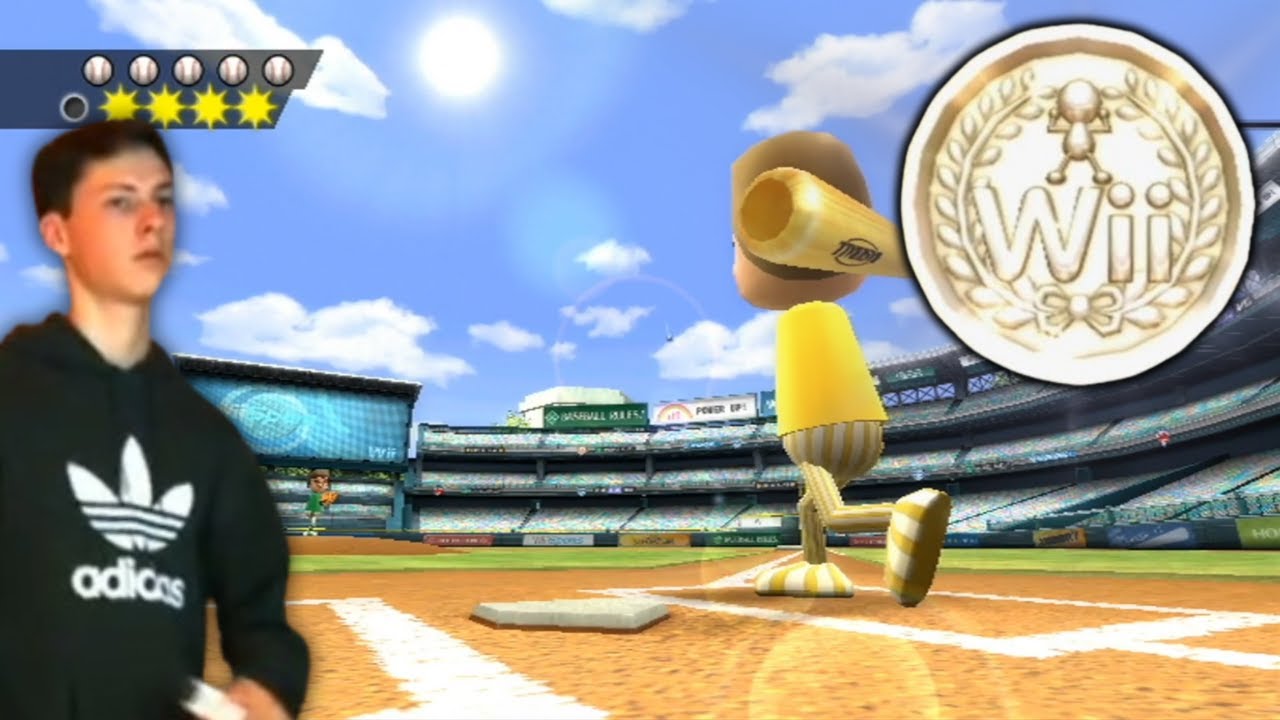 Платиновая медаль в Wii Sports Baseball: выбиваем хоум-раны